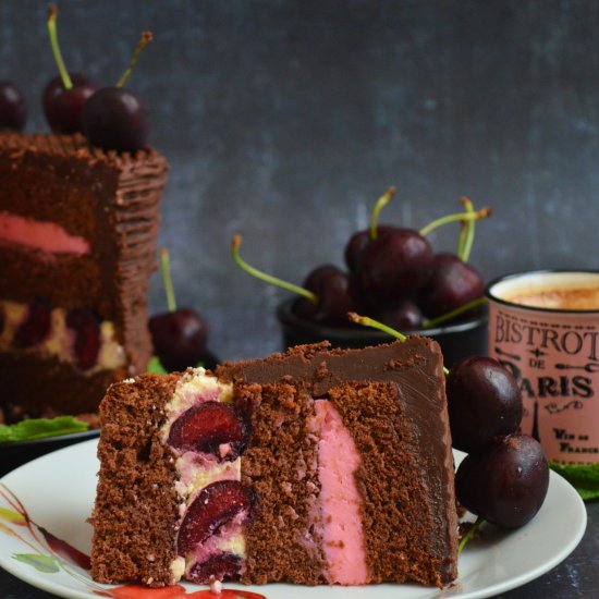 Dark Chocolate Cherry Cake