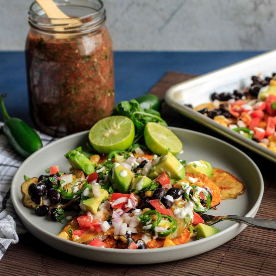 Veggie Loaded Nachos with Potatoes