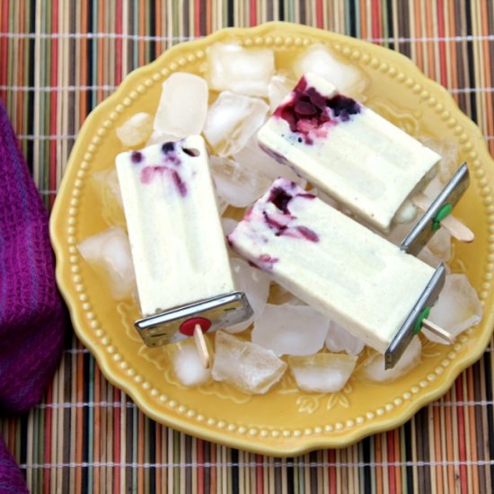 Banana Lassi Popsicles