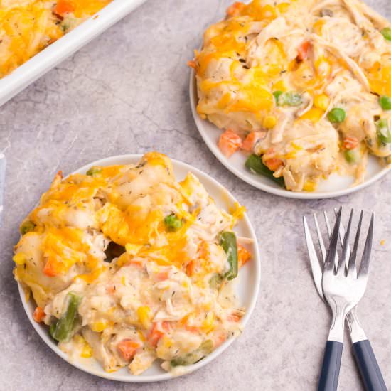 Chicken Pot Pie Bubble Up Casserole