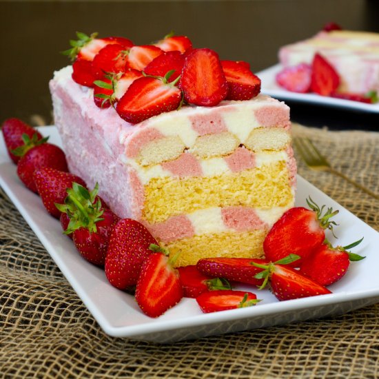 Strawberry bar cake