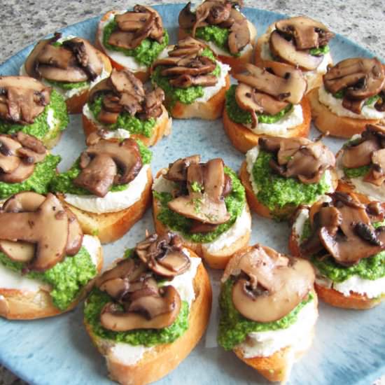 Fennel Frond Pesto Toasts