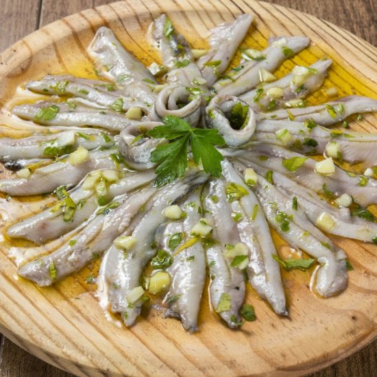 Marinated anchovies