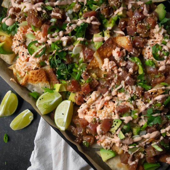 Tuna Poke Nachos