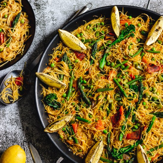 Fideua (Vegan Pasta Paella)