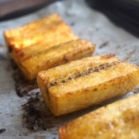 Lime and Cinnamon Roasted Plantains