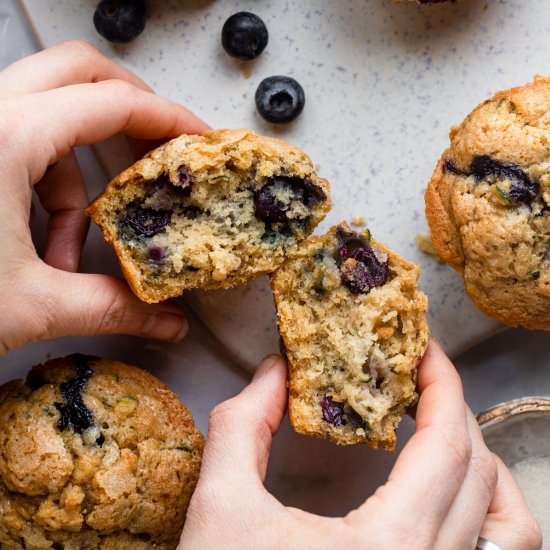 Zucchini Blueberry Muffins