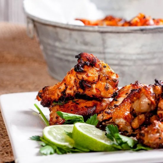 Air Fryer Garlic Lime chicken Wings