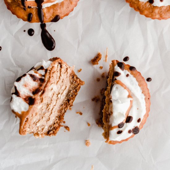 Mini Peanut Butter Cheesecakes