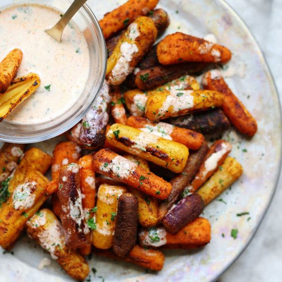 Roasted Rainbow Carrots