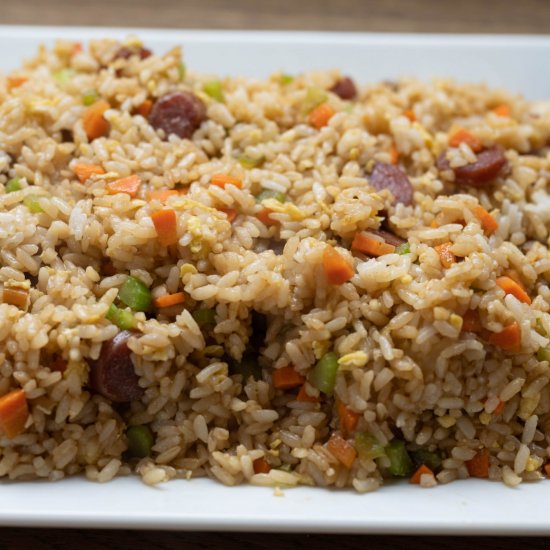 Fried Rice with Chinese sausage