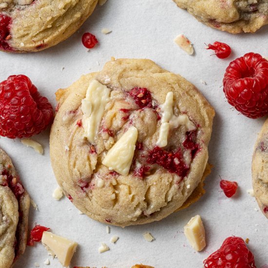 Raspberry White Chocolate Cookies