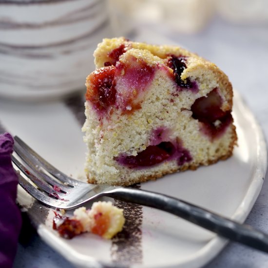 Polenta Plum Cake