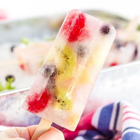 Rainbow Fruit Popsicles