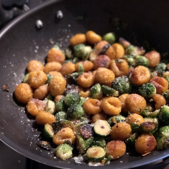 Gnocchi and Brussels Sprouts