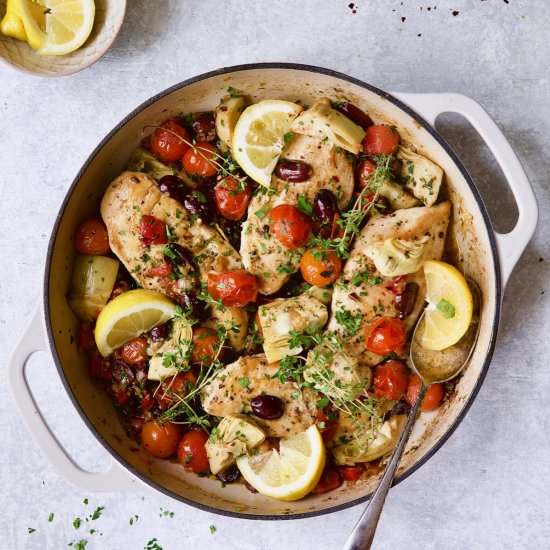 Easy Skillet Mediterranean Chicken