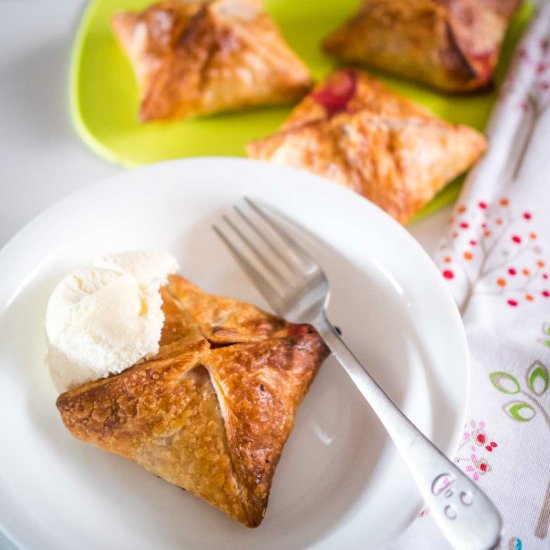 Apple and Raspberry Puff Pastry Pie