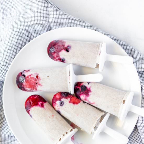 Berry Greek Yogurt Popsicles