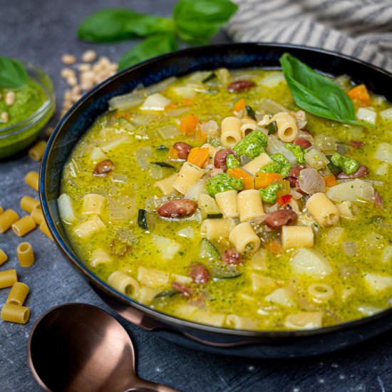 Summer Minestrone with Pesto