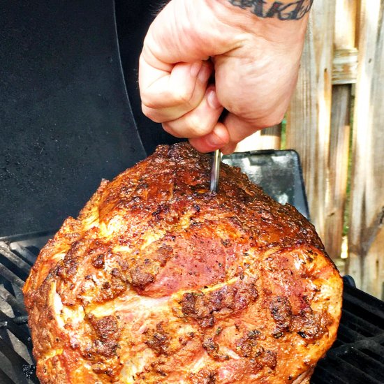 Mustard Rubbed Smoked Pork