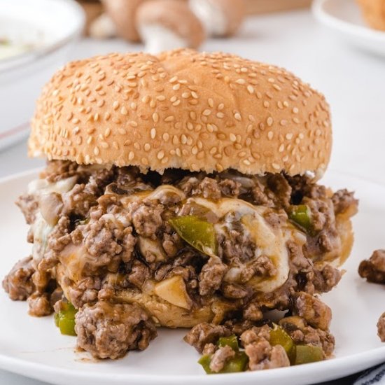 Philly cheesesteak Sloppy Joes