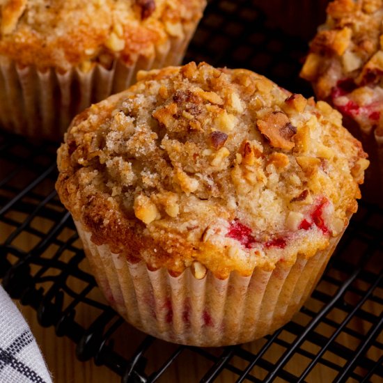 Strawberry Rhubarb Muffins