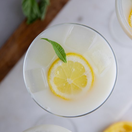 Trendy summer creamy lemonade