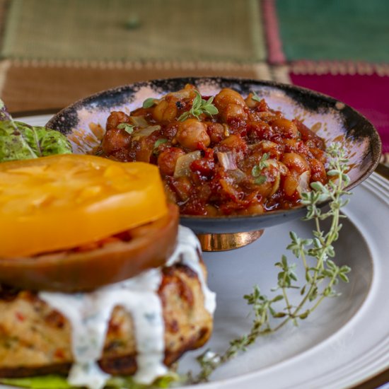 chickpea “baked beans”