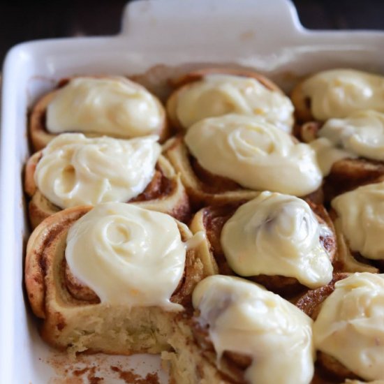 Orange Brioche Cinnamon Rolls