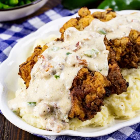 Chicken Fried Steak with Jalapeno