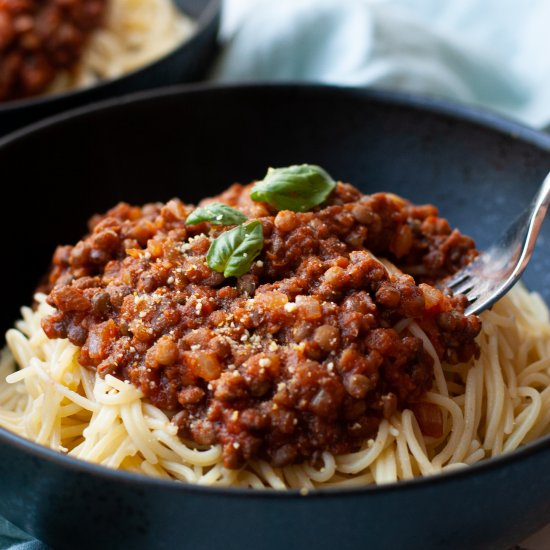 Simple Vegan Lentil Bolognese