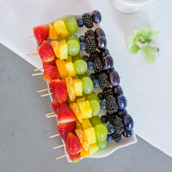 Rainbow Fruit Skewers