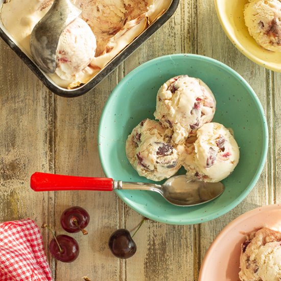 No Churn Cherry Ice Cream