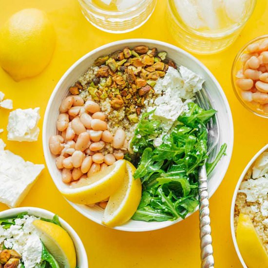 Lemony Arugula Grain Bowls