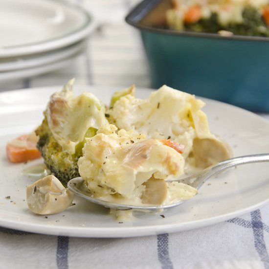 Baked Broccoli & Cauliflower