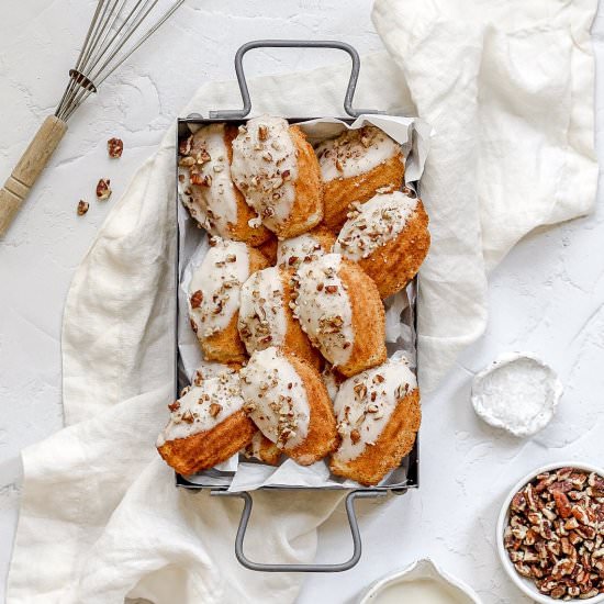 Madeleines with Bourbon Glaze