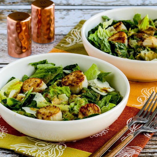 Warm Scallop Caesar Salad