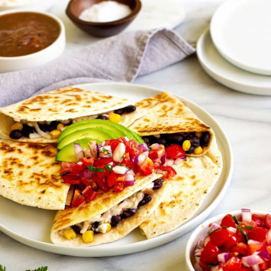 Black Bean and Corn Quesadillas