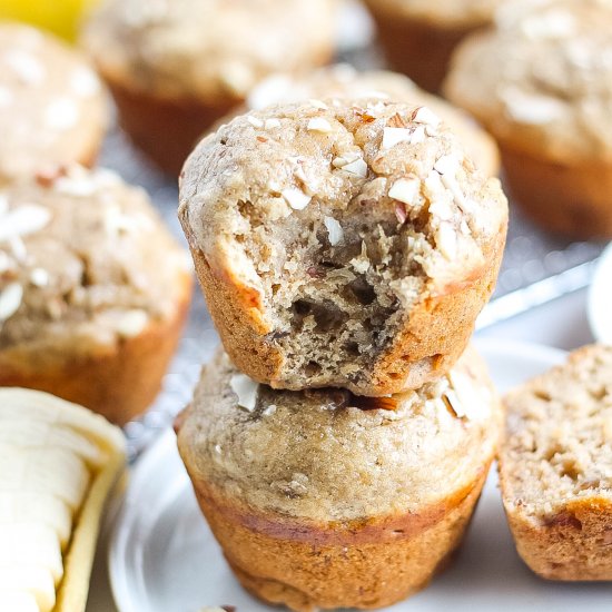 Greek Yogurt Banana Muffins