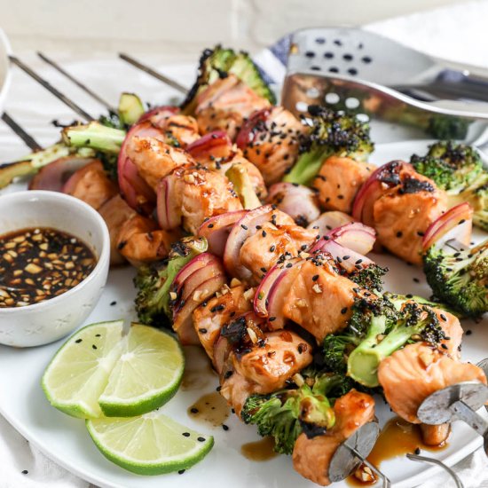 Teriyaki Salmon Kabobs