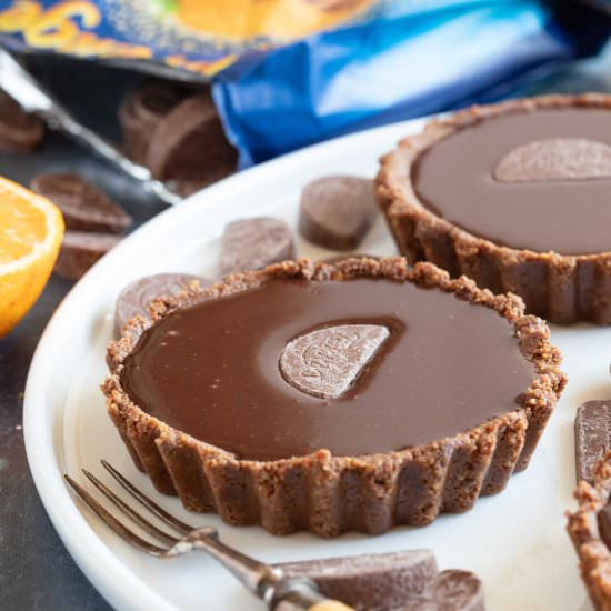 No Bake Chocolate Orange Tarts