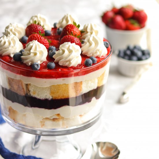 Patriotic Berry Trifle