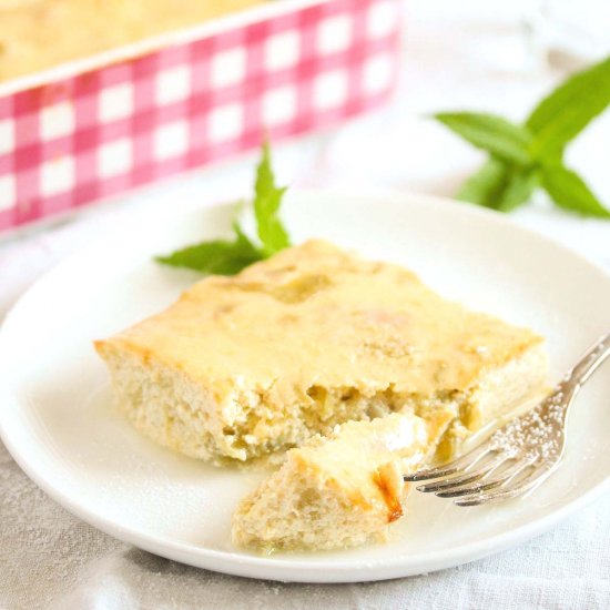 Baked Rhubarb Custard