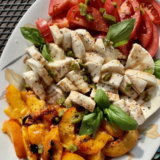 Grilled Nectarine Caprese Salad