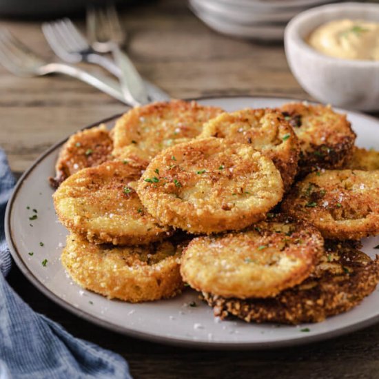 Keto Fried Green Tomatoes