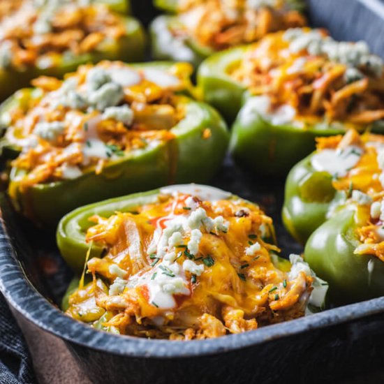 Buffalo Chicken Stuffed Peppers