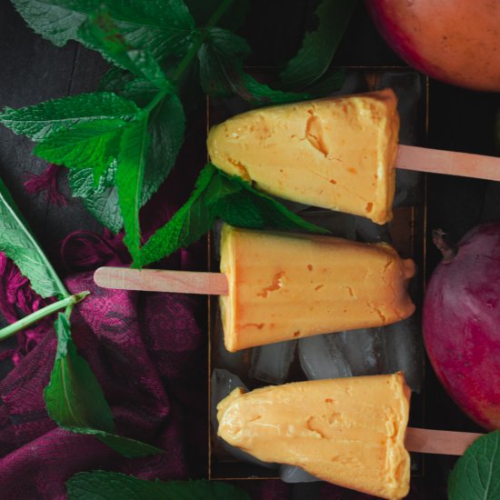 Mango Lassi Popsicles