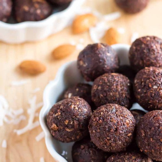 Healthy Almond Joy Truffles