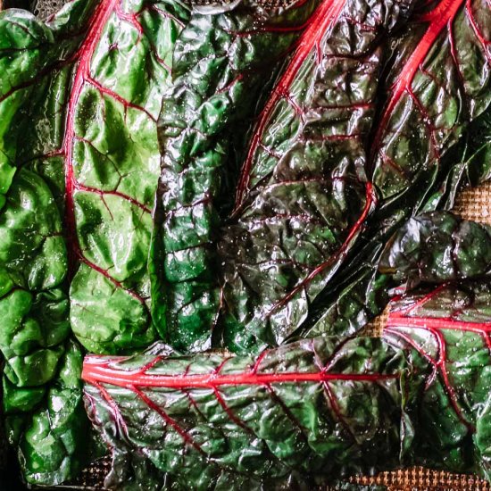 Baked Swiss Chard Chips