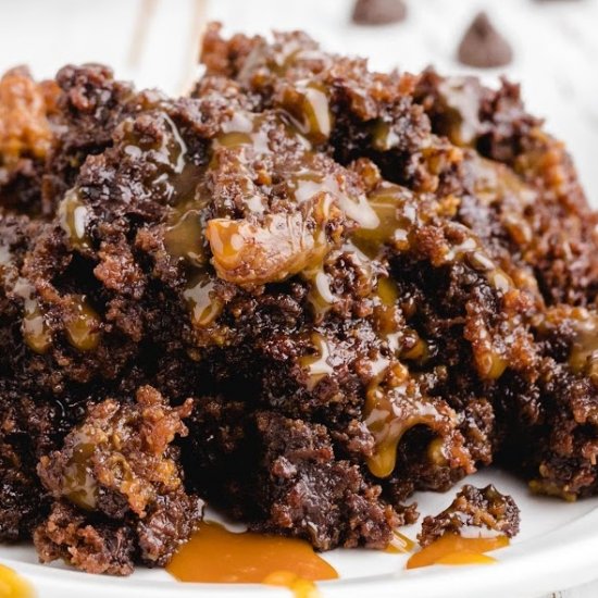 Crockpot Chocolate Caramel Cake